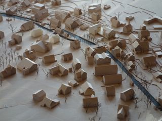 Modell von Ermensee mit den geplanten Neubauten